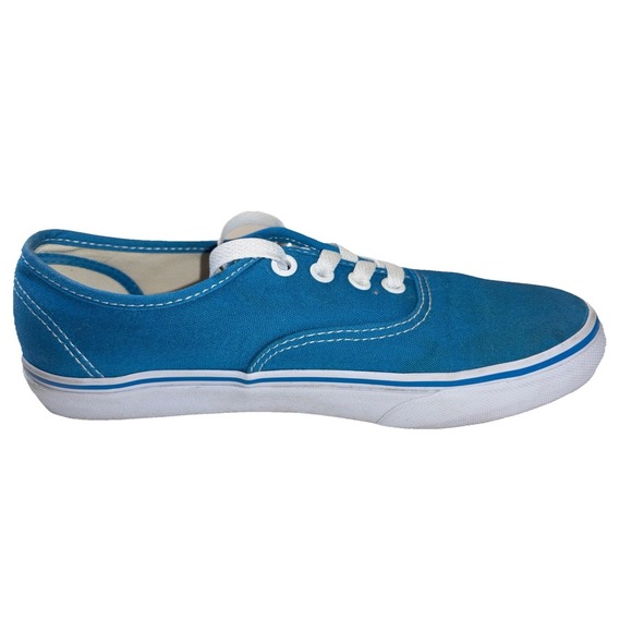 VANS Sneakers Men 6 Women 7.5 Blue Low Top Canvas Shoes‎ Skater Lace Up - Picture 3 of 10
